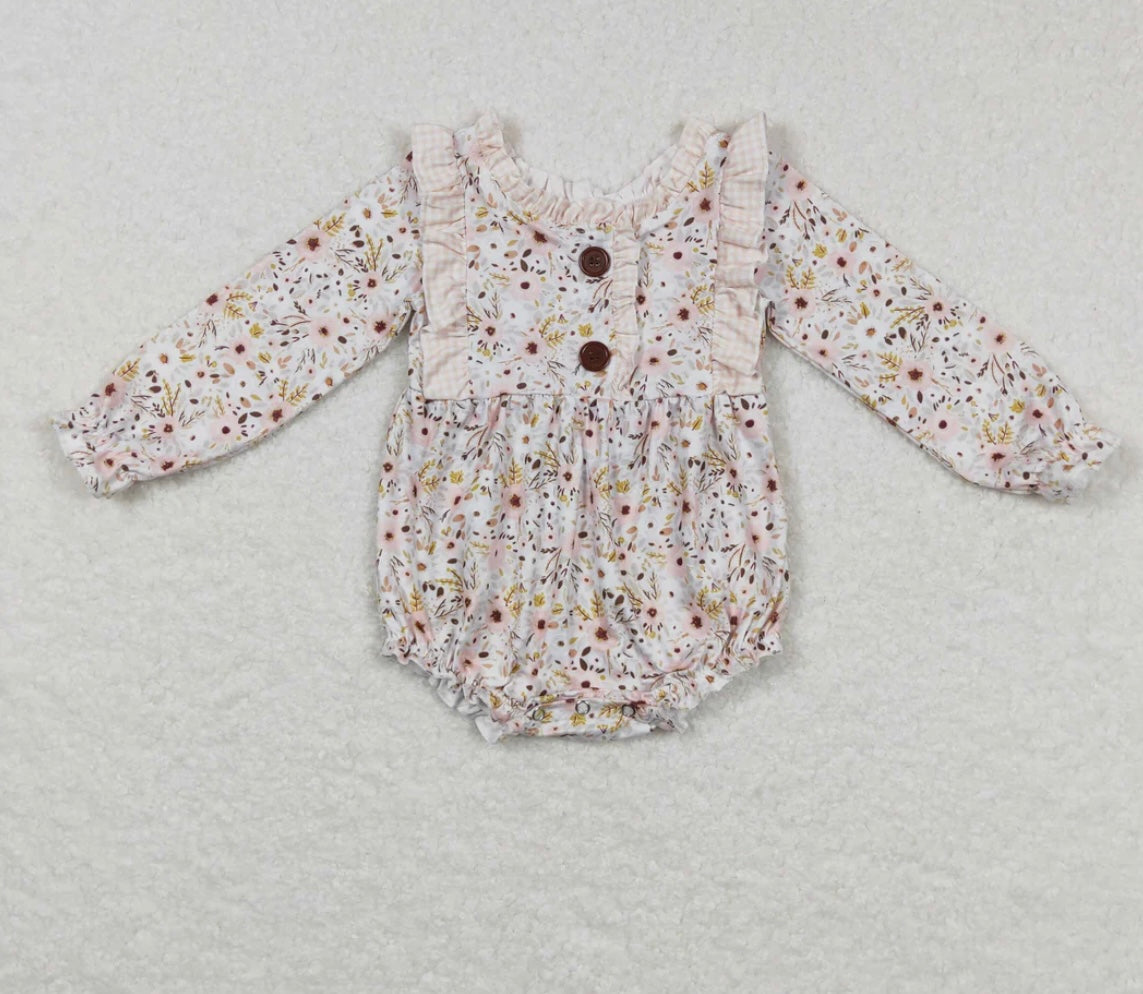 Floral Long Sleeve Baby Romper
